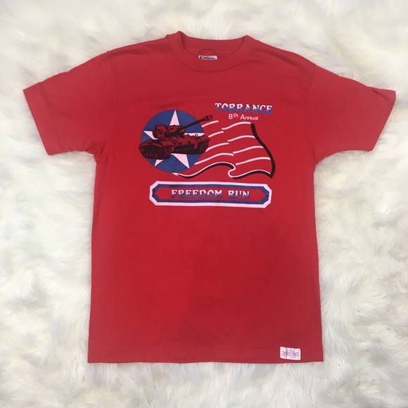 Vintage ‘88 Torrance CA 8th Annual Freedom Run Tee - Picture 2 of 8